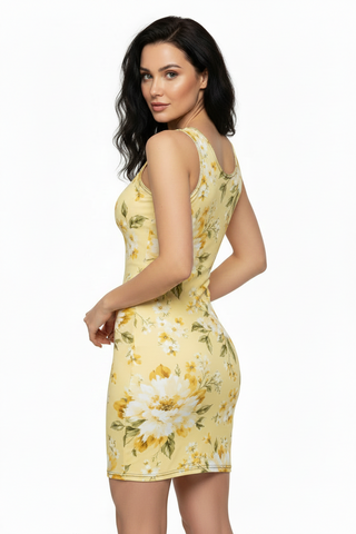 Golden Bloom Bodycon dress