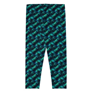 Mint Pixel Wave Capri Leggings