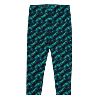 Mint Pixel Wave Capri Leggings XL