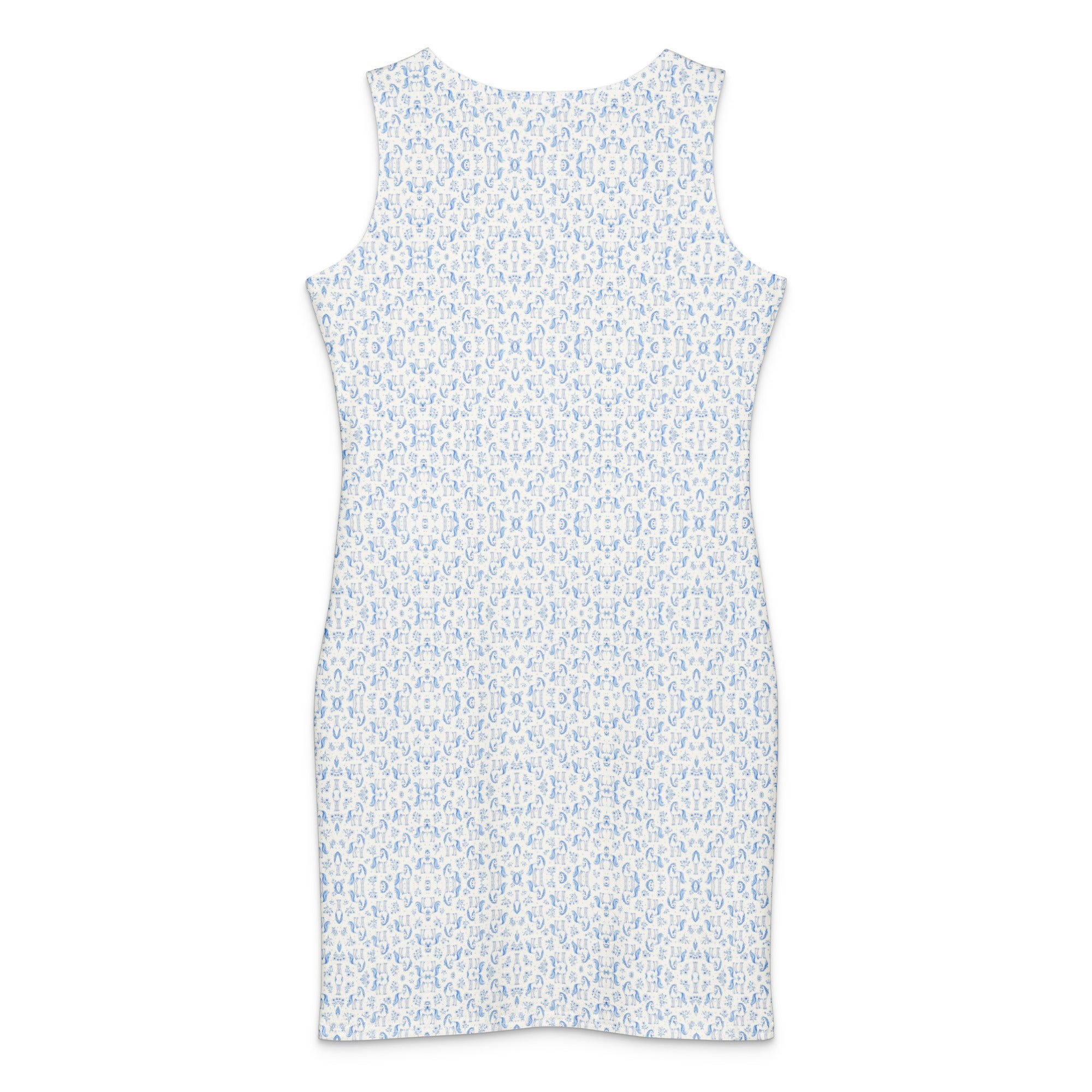 Azure Whisper Ponies bodycon dress