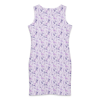 Lilac Bouquet Cotton bodycon dress