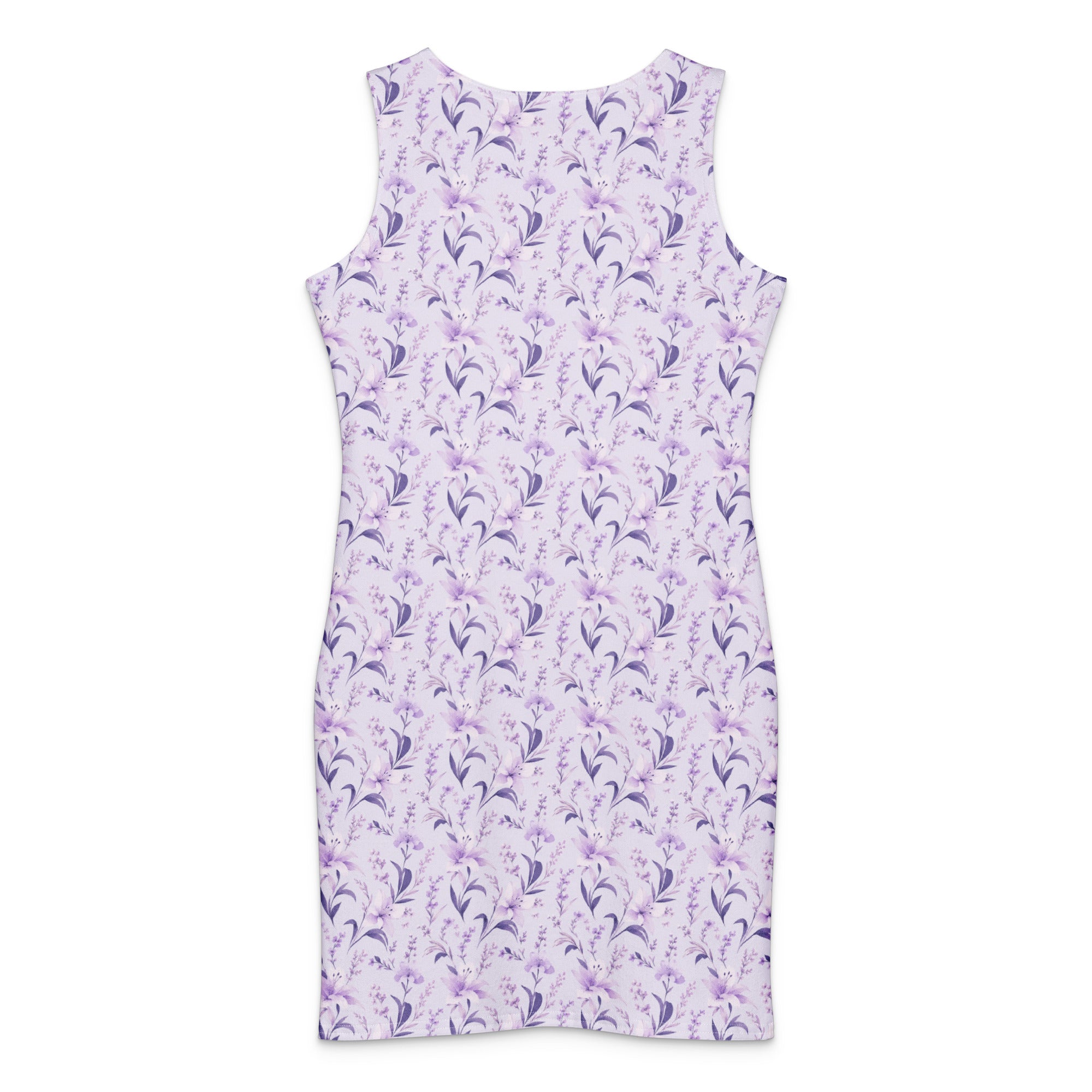 Lilac Bouquet Cotton bodycon dress