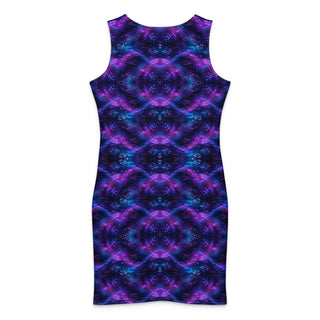 Neon Dusk Reflect Cotton bodycon dress