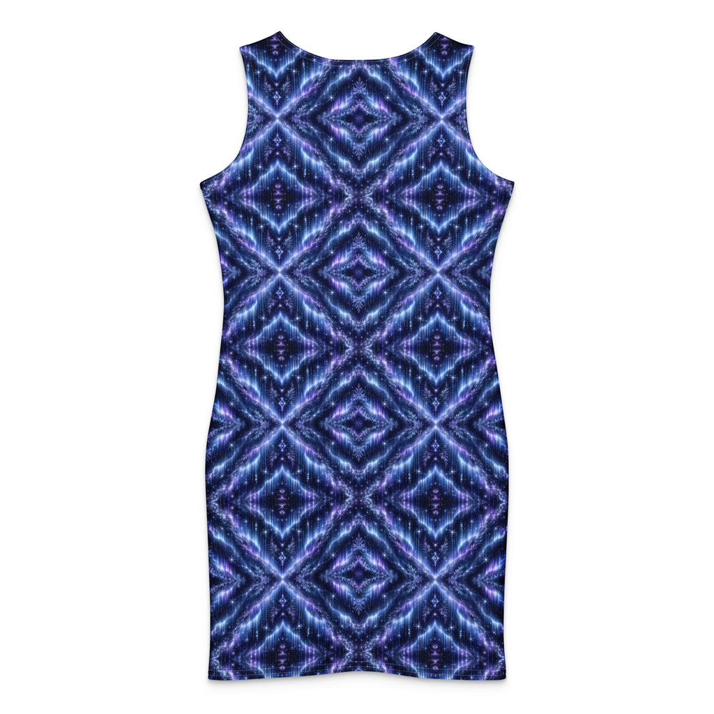 Frosted Indigo Cotton bodycon dress