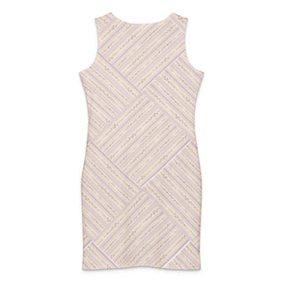 Lilac Ribbon 3 Cotton bodycon dress