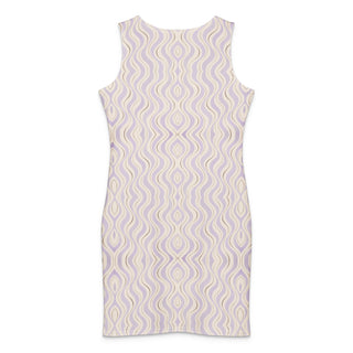 Lavender and Mocha Cotton bodycon dress