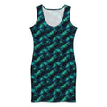 Mint Pixel Wave Cotton bodycon dress XL