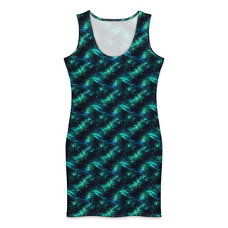 Mint Pixel Wave Cotton bodycon dress XL