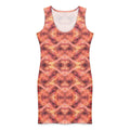 Peach Static Glow Reflection Cotton bodycon dress XL