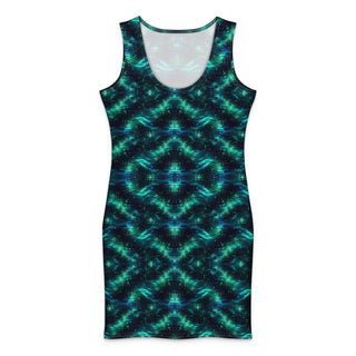 Mint Pixel Wave Reflect Cotton bodycon dress XL