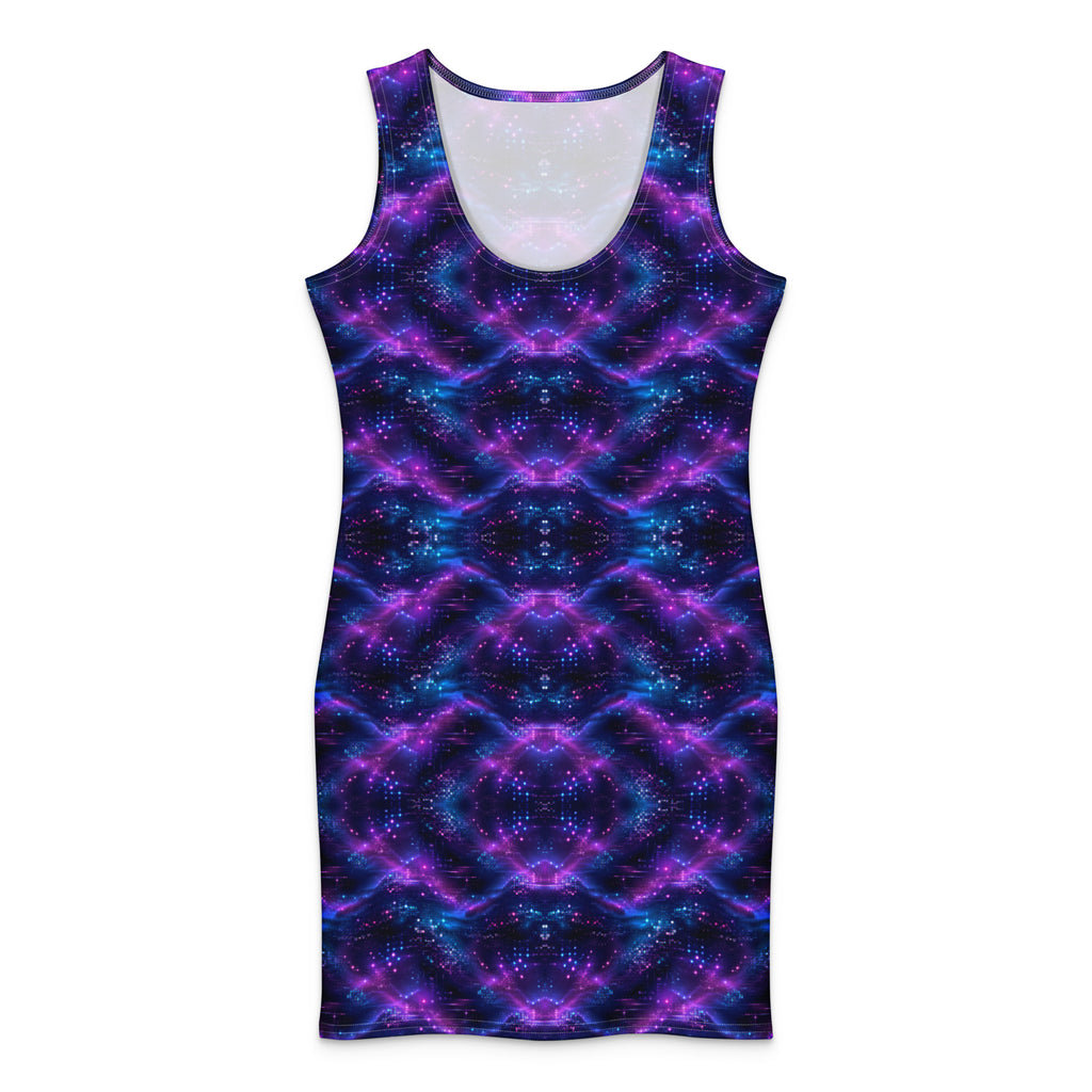 Neon Dusk Reflect Cotton bodycon dress XL