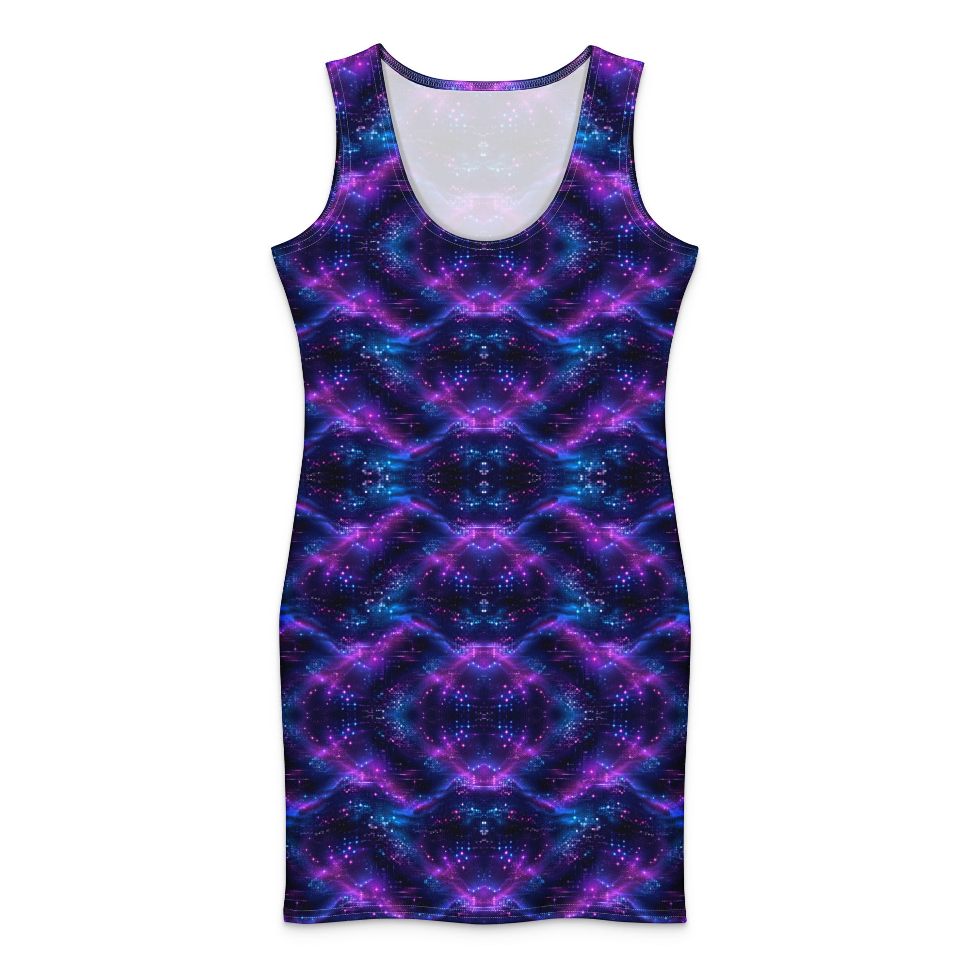 Neon Dusk Reflect Cotton bodycon dress XL