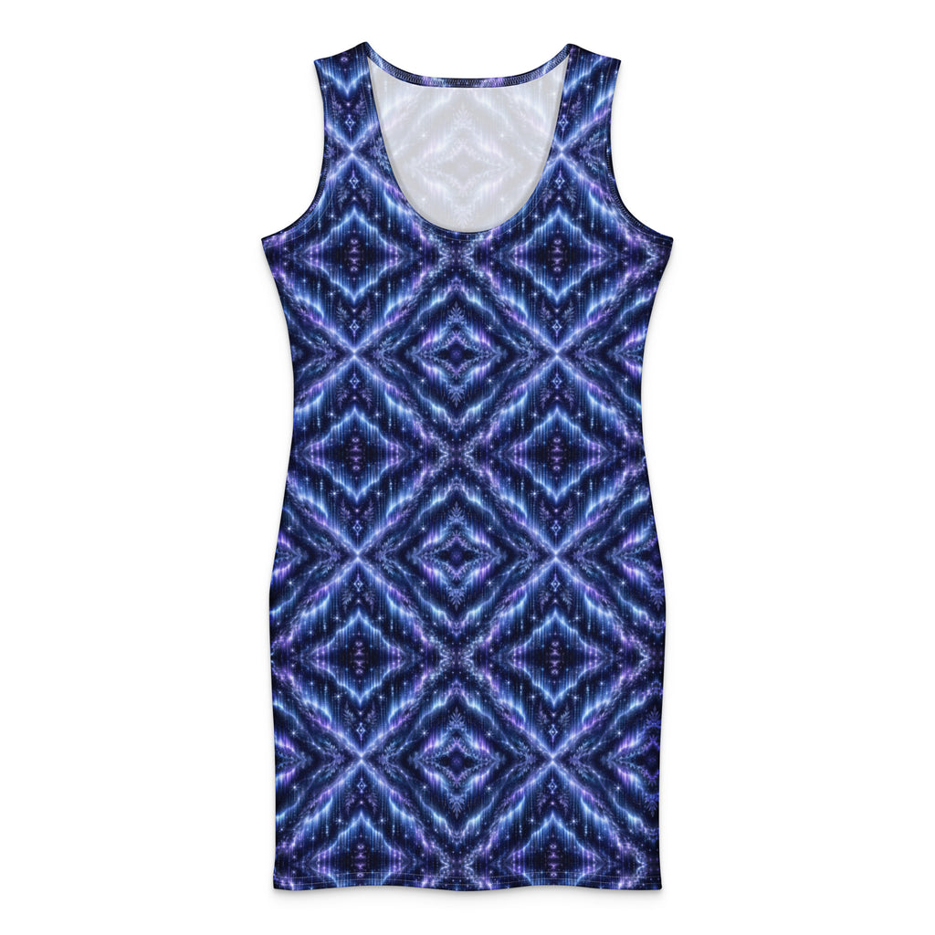 Frosted Indigo Cotton bodycon dress XL