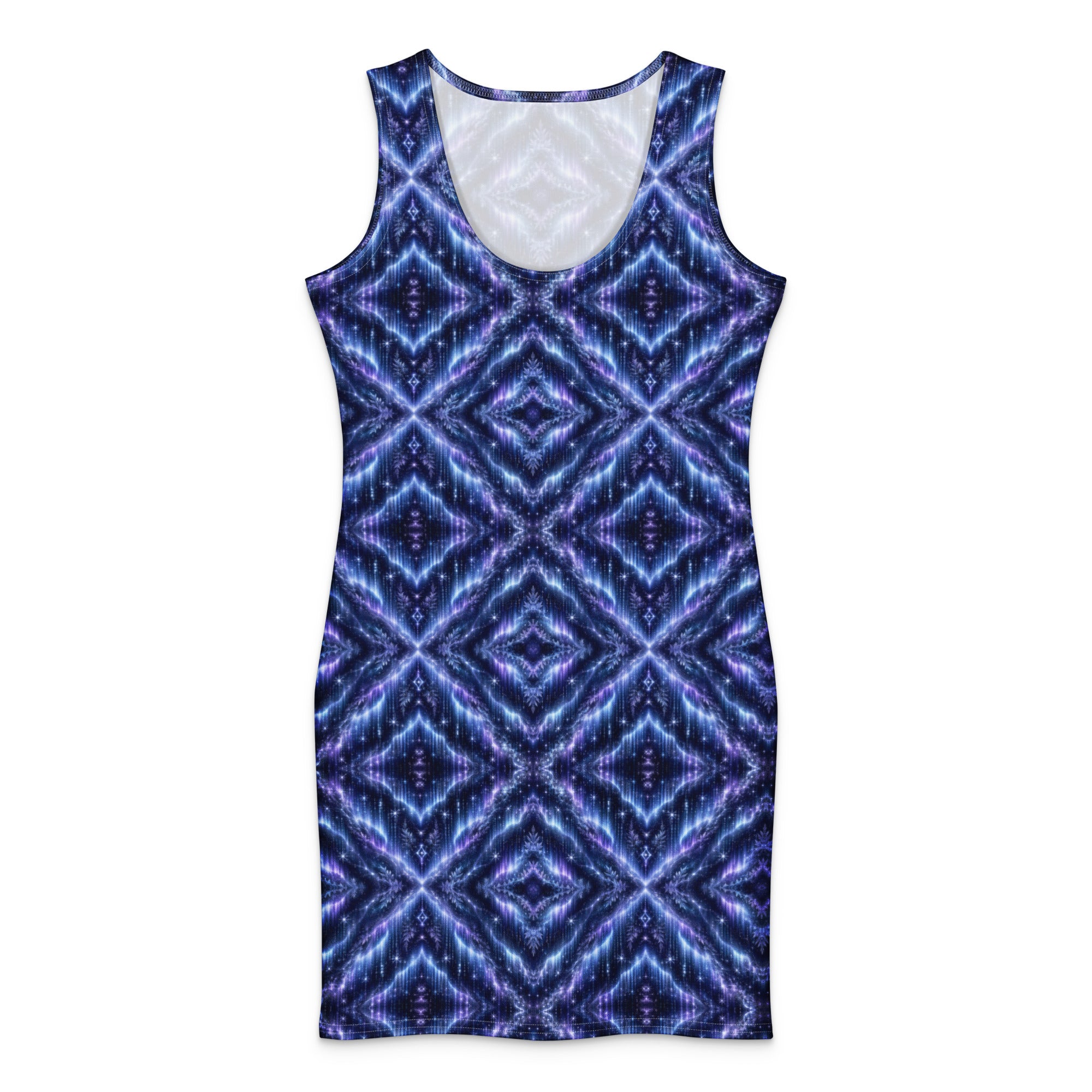 Frosted Indigo Cotton bodycon dress XL