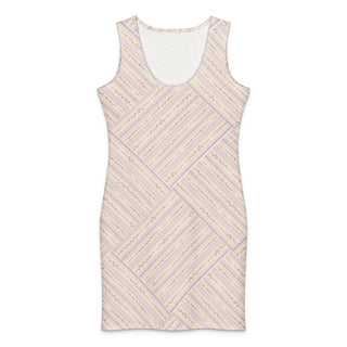 Lilac Ribbon 3 Cotton bodycon dress XL