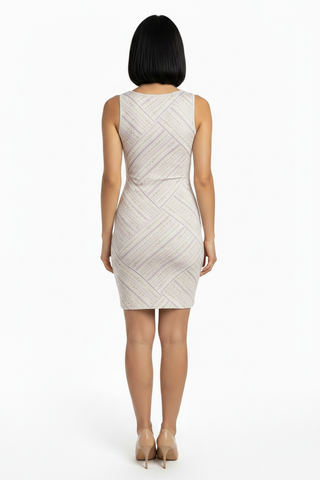 Lilac Ribbon 3 Cotton bodycon dress