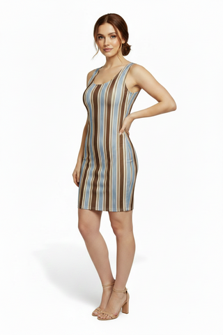 Power and Cocoa Cotton bodycon dress