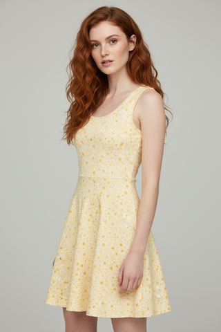 Butter Bloom Cotton bodycon dress