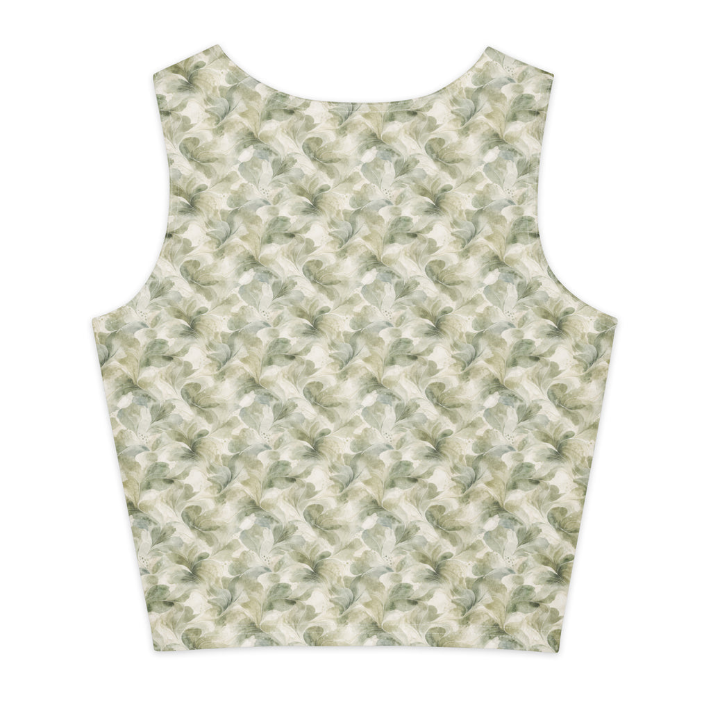Sage🌿 Bloom Cotton crop top
