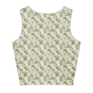 Sage Bloom Cotton crop top