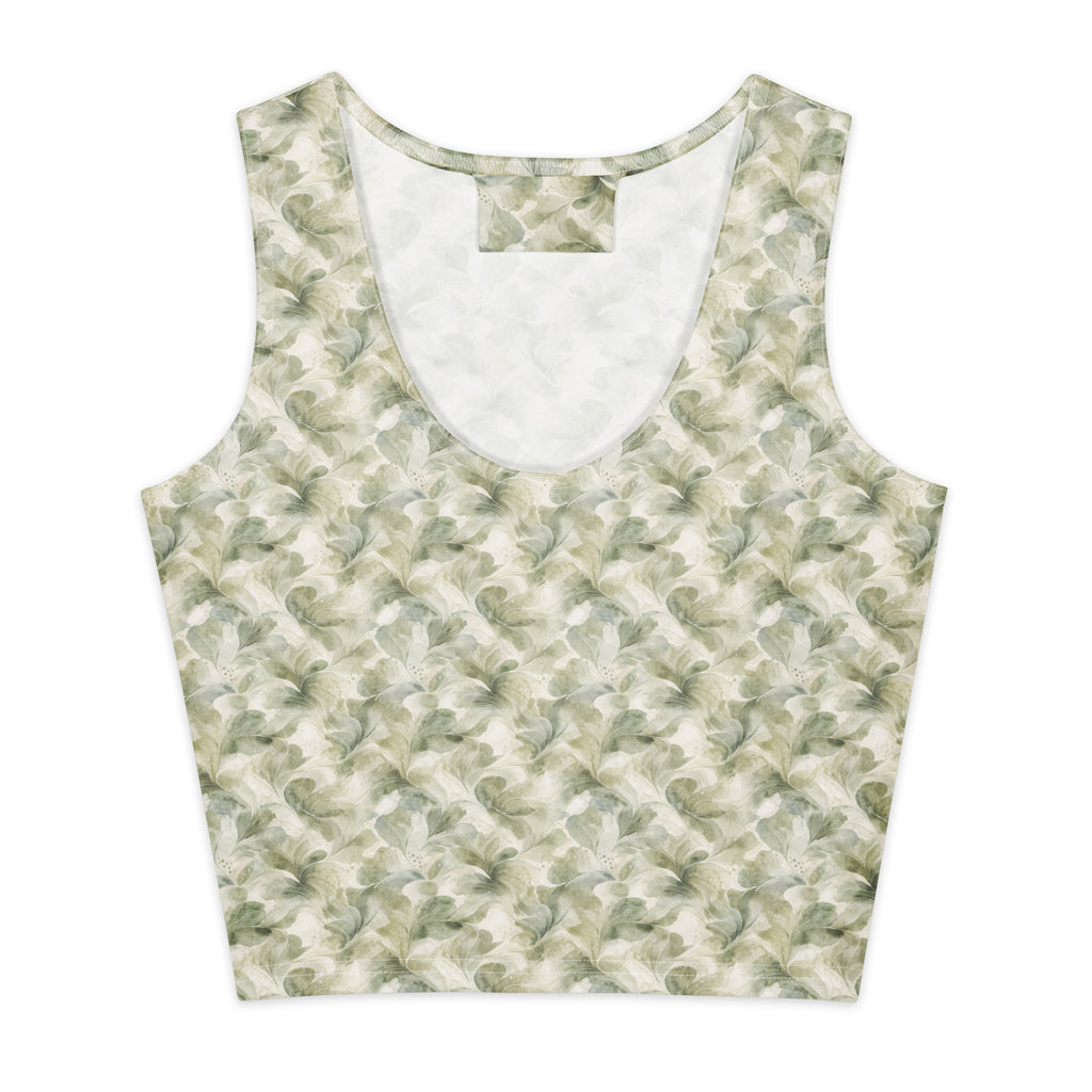 Sage🌿 Bloom Cotton crop top XL