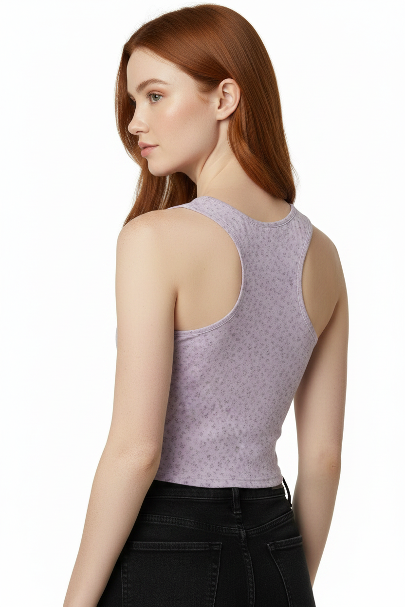 Lilac Micro Cotton crop top