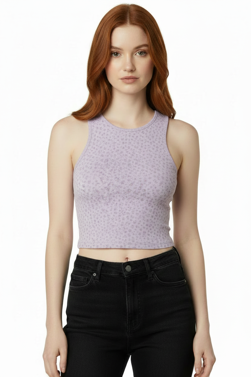 Lilac Micro Cotton crop top