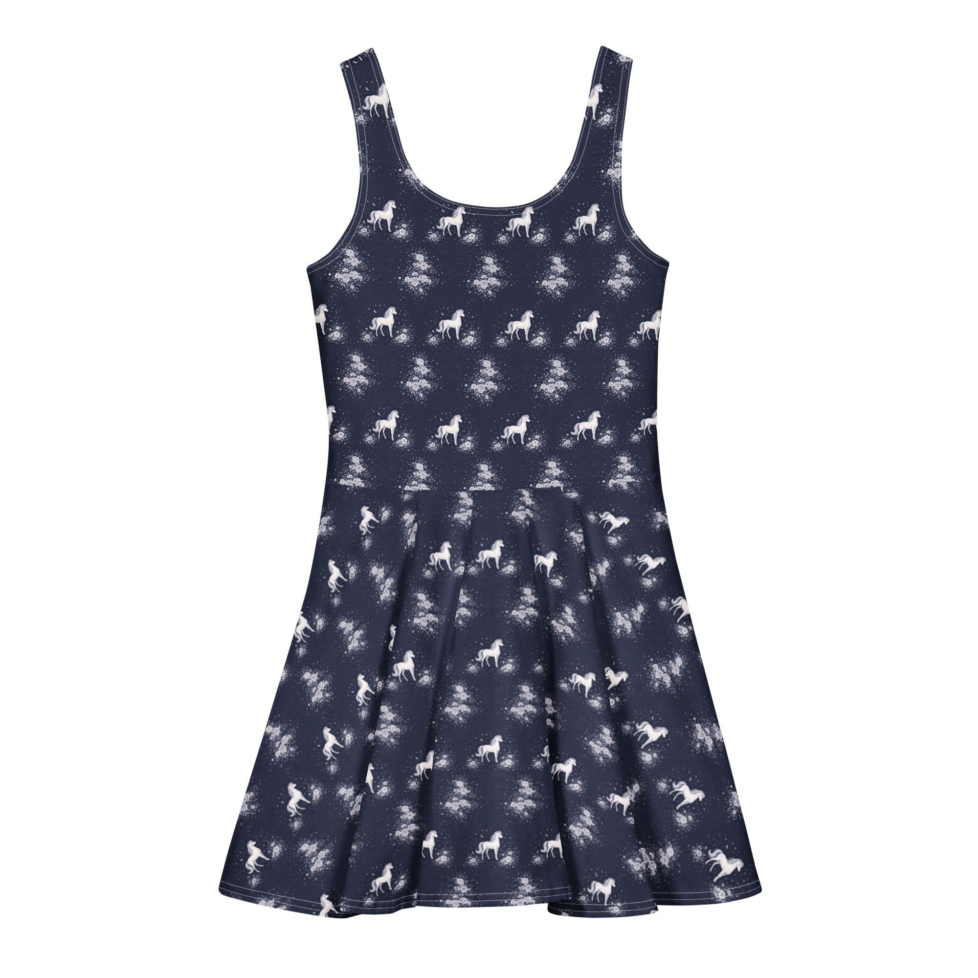 Lunar Pony Bloom Cotton skater dress