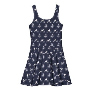 Lunar Pony Bloom Cotton skater dress