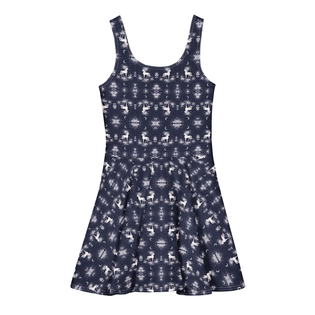 Lunar Pony Bloom Cotton skater dress