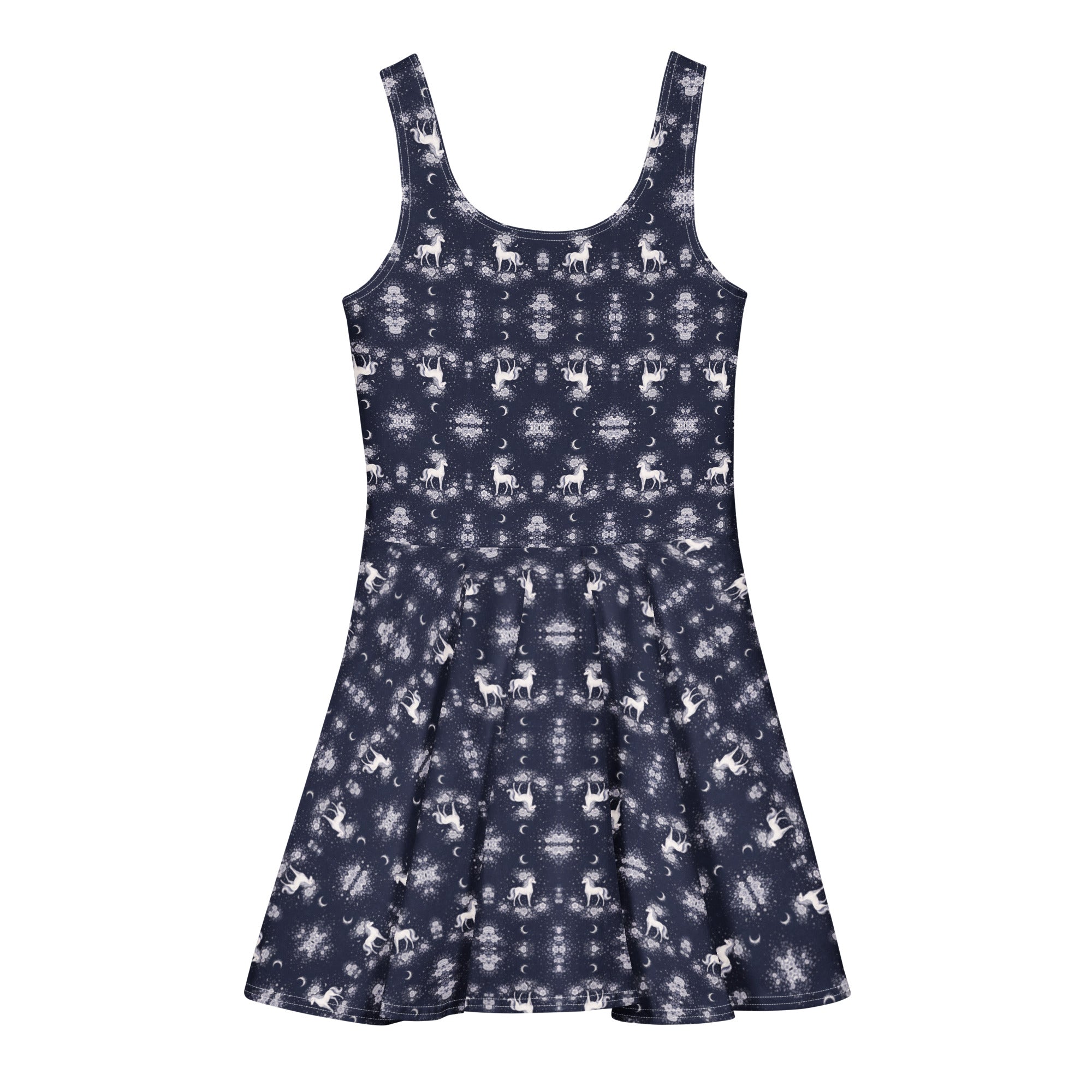 Lunar Pony Bloom Cotton skater dress