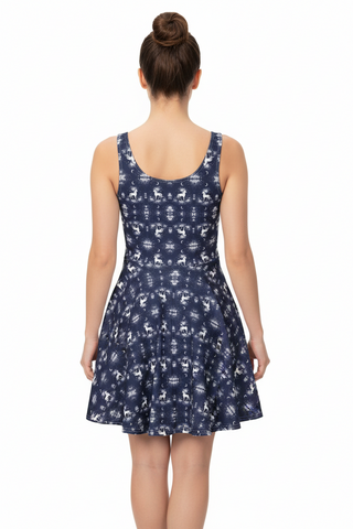 Lunar Pony Bloom Cotton skater dress