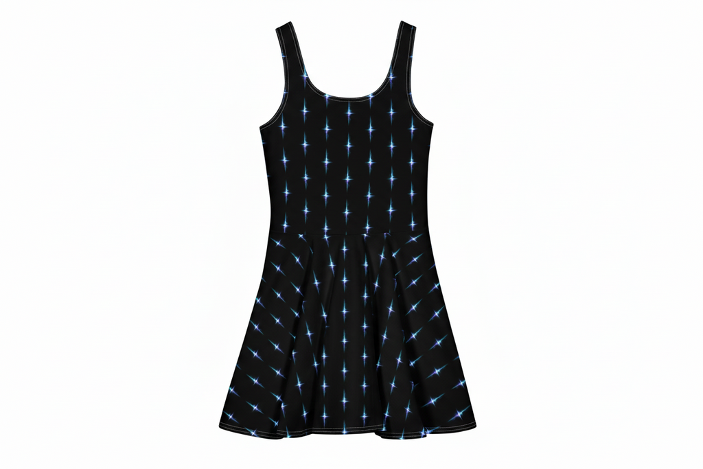 Midnight Break Cotton skater dress