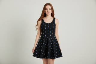 Midnight Break Cotton skater dress