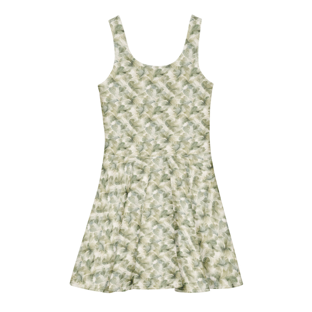 Sage🌿 Bloom Cotton skater dress