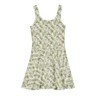 Sage Bloom Cotton skater dress