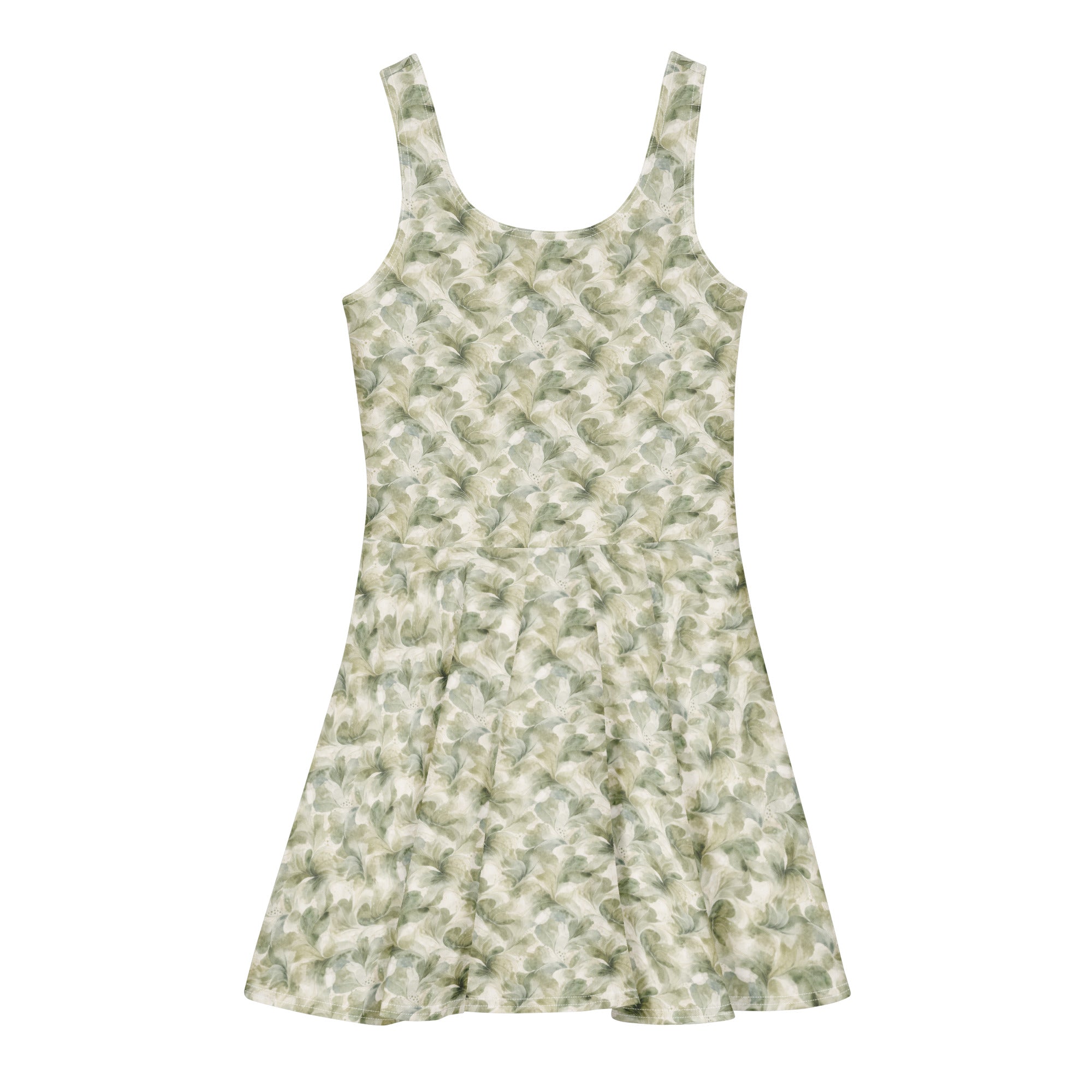 Sage🌿 Bloom Cotton skater dress