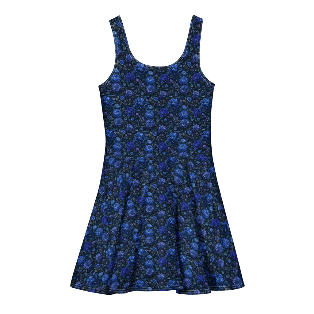 Midnight Bloom 💙Cotton skater dress