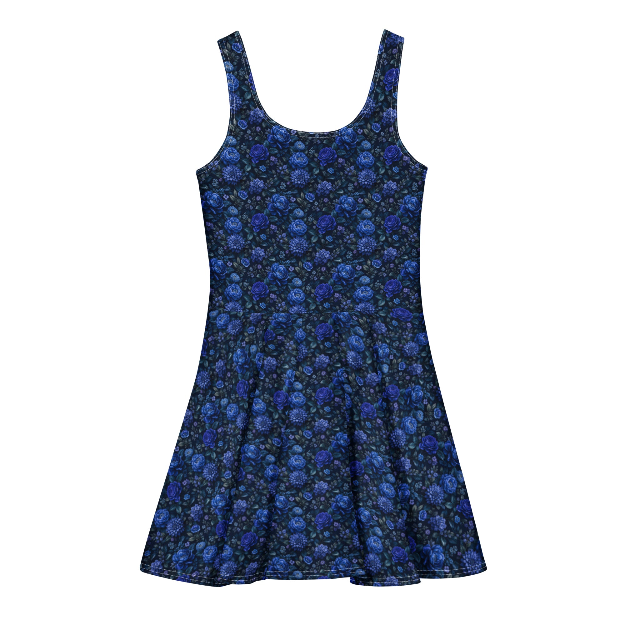 Midnight Bloom 💙Cotton skater dress