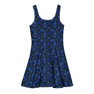 Midnight Bloom Cotton skater dress