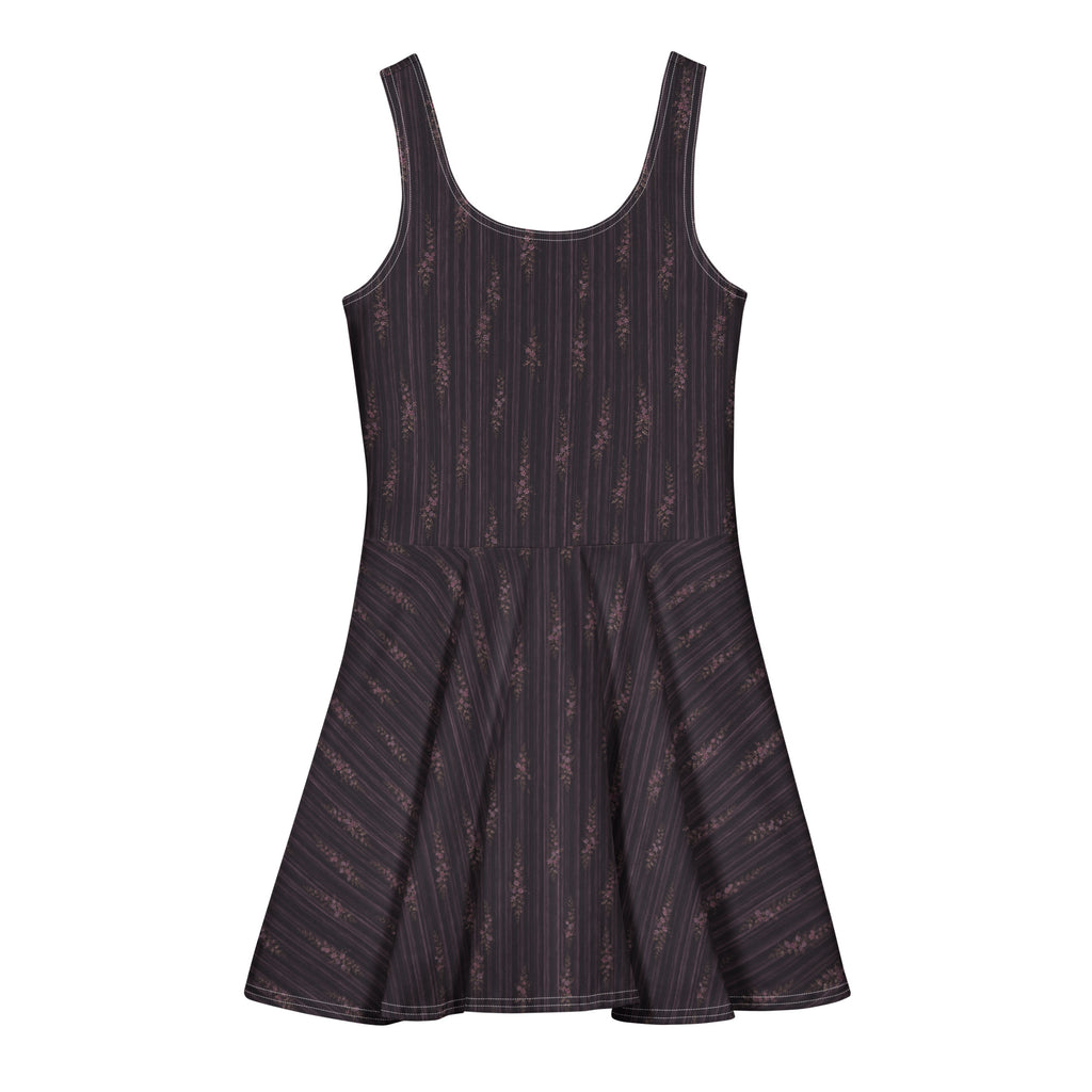 Midnight Lilac Bloom Cotton skater dress