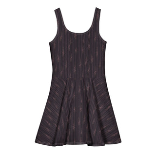 Midnight Lilac Bloom Cotton skater dress