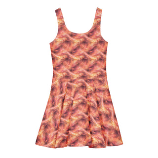 Peach Static Glow Cotton skater dress