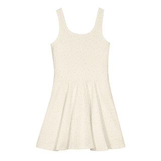 Starburst Cream Cotton skater dress
