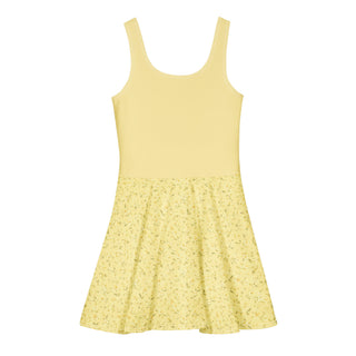 Golden Blossom Cotton skater dress
