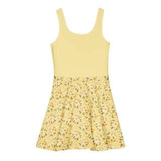 Golden Blossom Cotton skater dress