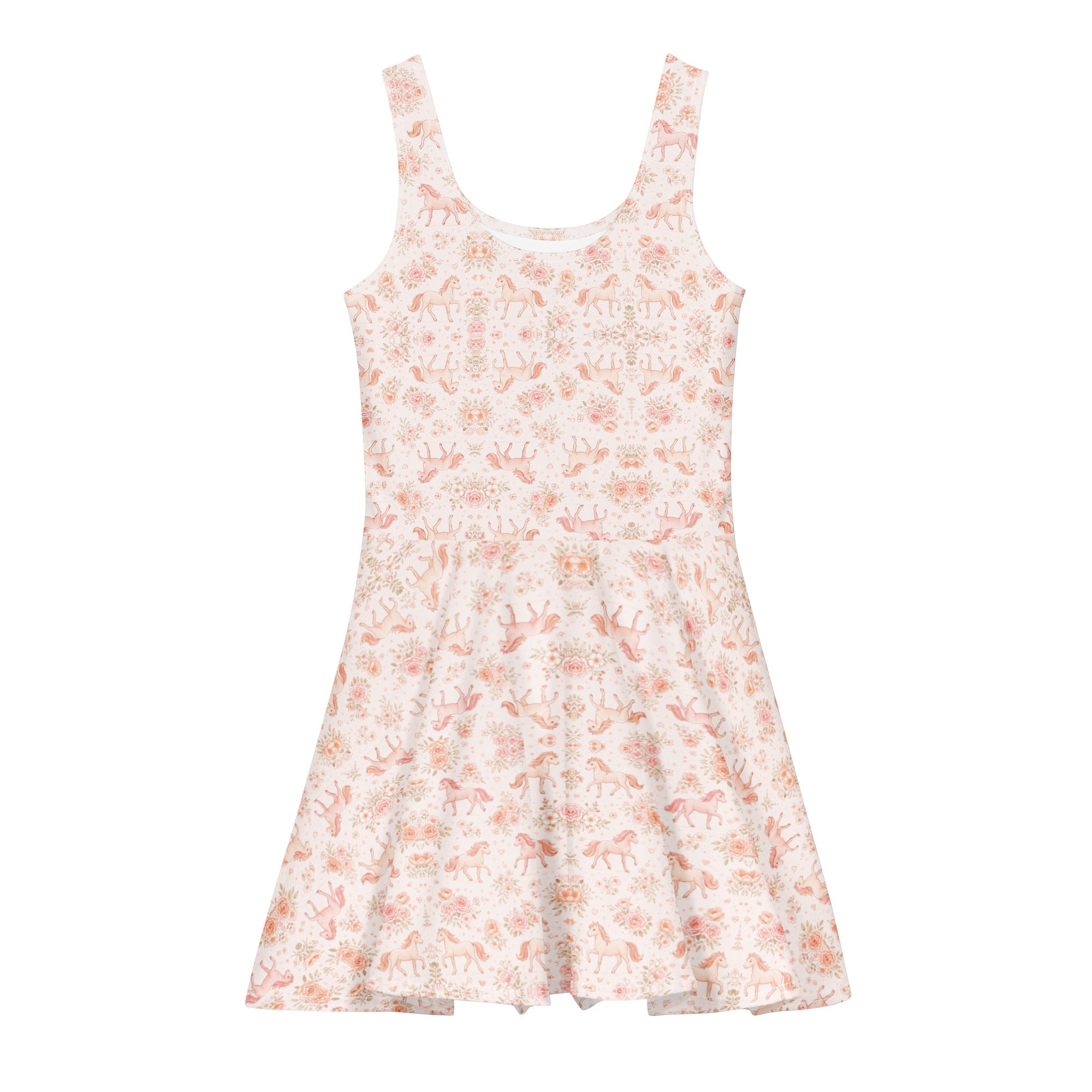 Candy Bloom Ponies – Soft Luxe Edition Cotton skater dress