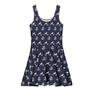 Lunar Pony Bloom Cotton skater dress