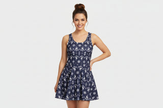 Lunar Pony Bloom Cotton skater dress 3XL