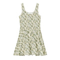 Sage🌿 Bloom Cotton skater dress 3XL